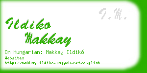 ildiko makkay business card