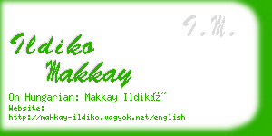 ildiko makkay business card